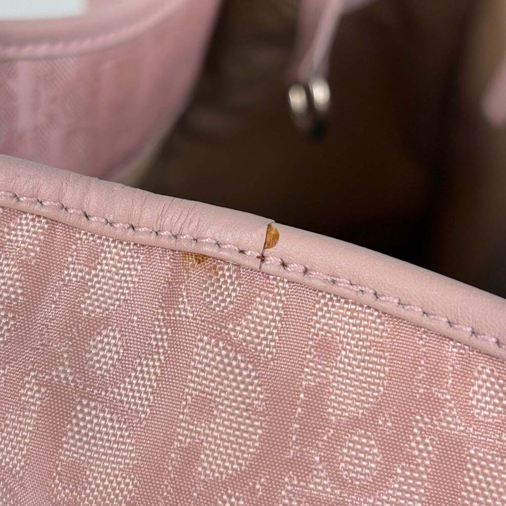 Christian Dior Trotter Pattern Lovely Tote Bag Handbag Nylon Pink Women's - Picture 6 of 10